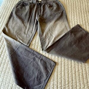 POL NWOT Gray Embellished Jeans